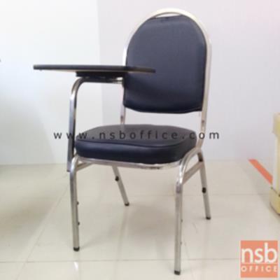เก้าอี้เลคเชอร์หุ้มหนังเทียม (PVC) รุ่น CL-500 ขาเหล็กชุบโครเมี่ยมและขาเหล็กพ่นดำ
