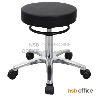 เก้าอี้บาร์สตูลที่นั่งกลมล้อเลื่อน รุ่น Plocep (โพลเซป)  ขาอลูมิเนียม