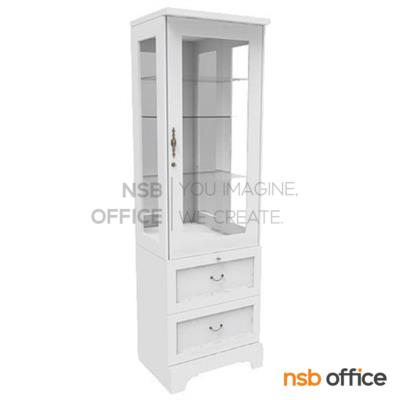 ตู้กระจกดาวน์ไลท์ กว้าง 60 cm. รุ่น Walfred (วอลเฟรด) มีไฟในตัว (หลังกระจกเงา)   