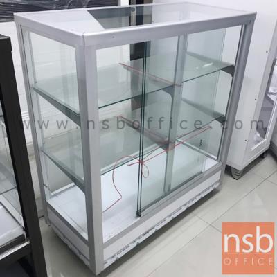 ตู้กระจกโชว์สินค้าล้อเลื่อน รุ่น NSB-KITCHEN2  อลูมิเนียมล้วน (STOCK 1 ตู้)