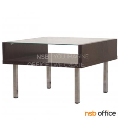 โต๊ะกลางโซฟากระจกใส  รุ่น GD-TNY ขนาด 59W ,105W cm.  โครงไม้