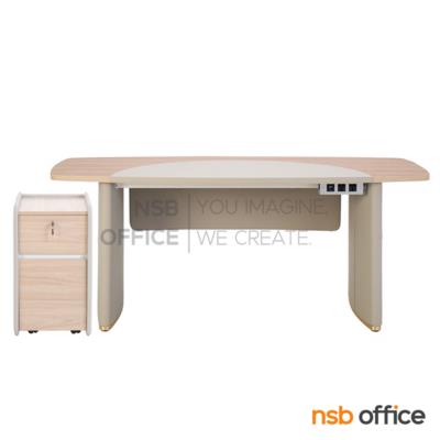 โต๊ะผู้บริหาร รุ่น Revan (เรแวน) ขนาด 180W cm.  พร้อมตู้ลิ้นชักล้อเลื่อน