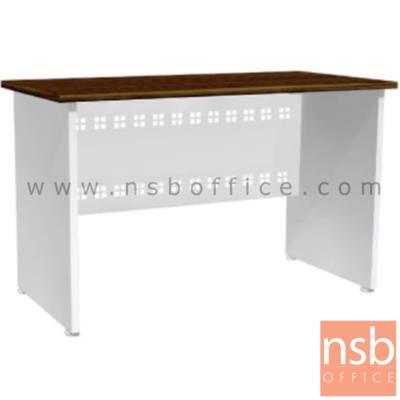 โต๊ะทำงาน  รุ่น Zardora (ซาร์ดอร่า) ขนาด 120W cm. พร้อมบังโป๊เหล็ก สีซีบราโน่-ขาว