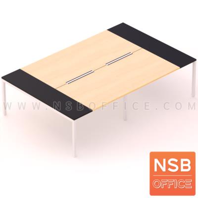 โต๊ะประชุมทรงสี่เหลี่ยม 180D cm. รุ่น NSB-SQ18  พร้อมรางไฟแบบสองทาง รหัส A24A006