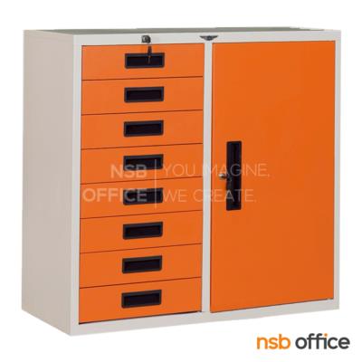 ตู้เอกสารเหล็ก 8 ลิ้นชัก 1 บานเปิด  รุ่น Marsha (มาร์ชา)  ขนาด 3 ฟุต 91.2W*87.3H cm. 