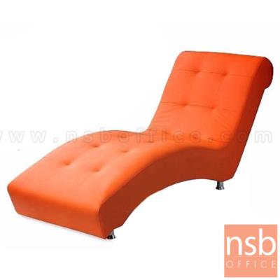 โซฟานอนหนังเทียม รุ่น DL-96 ขนาด 199W cm. ขาเหล็กชุบโครเมี่ยม