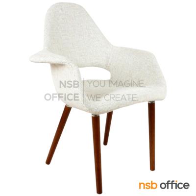 เก้าอี้โมเดิร์นหุ้มผ้า รุ่น PP92153  ขาไม้สีบีช