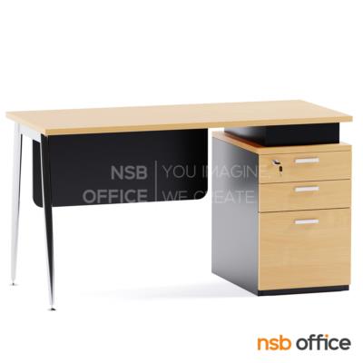 โต๊ะทำงาน 3 ลิ้นชัก รุ่น Gerhard (แกร์ฮาร์ท) ขนาด 120W, 150W cm. บังตาไม้ ขาเหล็ก
