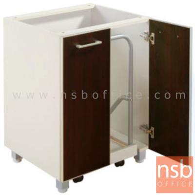 ตู้เก็บถังแก๊ส 2 บานเปิด 60 ซม. รุ่น Chocolove  มีล้อเลื่อน   