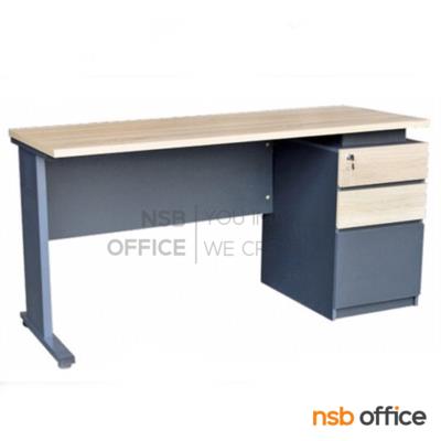 โต๊ะทำงาน 3 ลิ้นชัก  รุ่น Cybrog (ไซบอร์ค) ขนาด 150W cm. ขาเหล็ก 