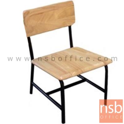 เก้าอี้นักเรียน ไม้ยางพาราโครงเหล็ก  ขนาด 38W cm. 