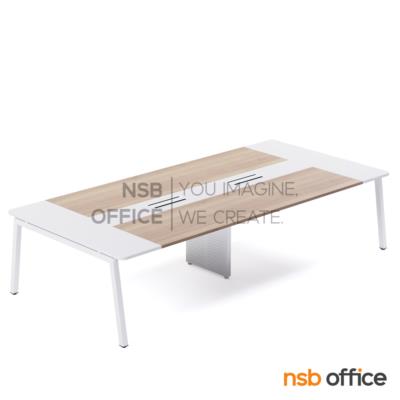 โต๊ะประชุมสี่เหลี่ยมมุมมน รุ่น Faydell (เฟย์เดล) ขนาด 260W, 280W, 320W cm. ขาเหล็ก พร้อมป๊อปอัพ A24A006
