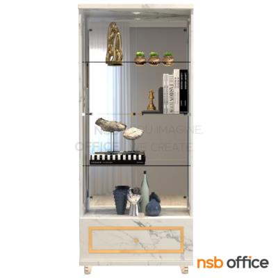 ตู้โชว์กระจกดาวน์ไลท์ รุ่น Alano (อลาโน่) ขนาด 80W cm. มี 1 ลิ้นชัก