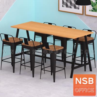 โต๊ะประชุมกลุ่มย่อย บาร์สูง รุ่น Bar-A ขนาด 150W, 180W, 210W, 240W cm.  ขาเหล็ก 3 x 6 cm พ่นสี