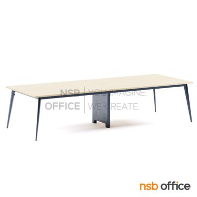 โต๊ะประชุมทรงสี่เหลี่ยม รุ่น Saphira (ซาฟิร่า)  ขนาด 320W*120D cm. ขาเหล็กสีเทาฟ้า