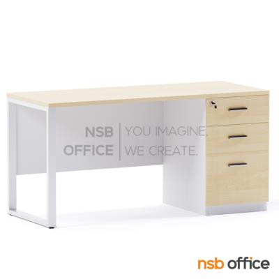 โต๊ะทำงาน 3 ลิ้นชักทึบ รุ่น  Monash (โมนาช)  ขาเหล็กกล่องพ่นสี 