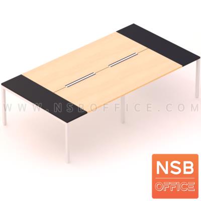 โต๊ะประชุมทรงสี่เหลี่ยม 150D cm. รุ่น NSB-SQ15  พร้อมรางไฟแบบสองทาง รหัส A24A006