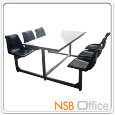 ชุดโต๊ะและเก้าอี้รับประทานอาหาร  4 ,6 ,8 ที่นั่ง ขนาด 120W ,160W ,210W cm. โครงขาเหล็กท่อกลมสีดำ