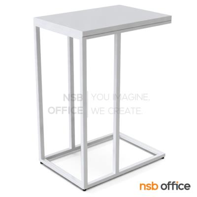 โต๊ะข้างสอดใต้โซฟา ท็อปเหลี่ยม รุ่น Gerine (เจอร์รีน) ขนาด 35W*50D*70H cm. ขาเหล็ก
