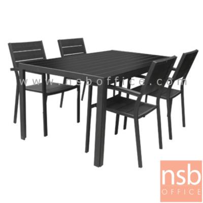 ชุดโต๊ะรับประทานอาหารหน้าไม้โพลี่ 4 ที่นั่ง รุ่น Beaumark (บิวมาร์ก) ขนาด 160W cm. พร้อมเก้าอี้ ซ้ำ