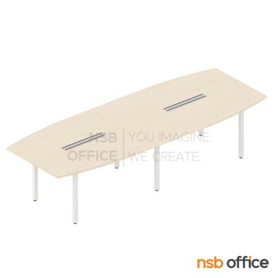 โต๊ะประชุมทรงเรือ  รุ่น Navis (นาวิส) ขนาด 320W*120D cm.  พร้อมป็อบอัพ