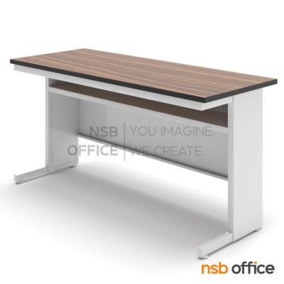 โต๊ะประชุมตรง Top โฟเมก้าลายไม้ รุ่น Amolika (อโมลิก้า) ขนาด 119.7W ,152.5W ,182.5W cm.  ขาเหล็กตัวแอล