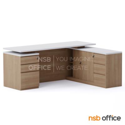 โต๊ะผู้บริหารตัวแอล รุ่น Navel (นาเวล) ขนาด 180W cm.  