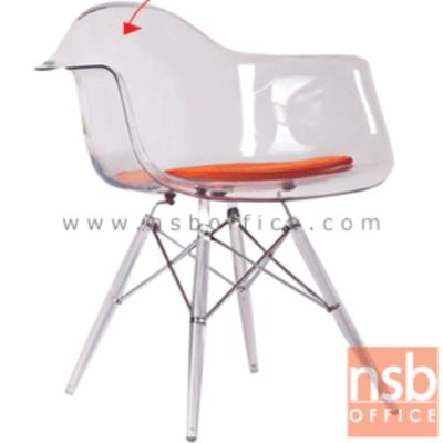 เก้าอี้โมเดิร์นพลาสติก(PC) หุ้มผ้า รุ่น IMG-MODERN-31 ขาเหล็ก  