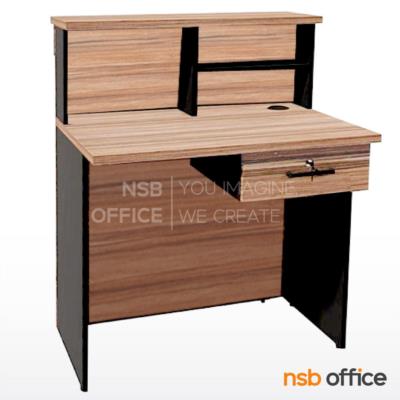 เคาน์เตอร์หน้าตรง 1 ลิ้นชัก รุ่น BCT-BDW-1080 80W ,120W cm.  เมลามีน สีวอลนัทตัดดำ