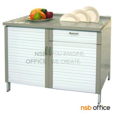 ตู้ครัวหน้าเรียบ 1 ลิ้นชัก 2 บานเปิดเก็บของ รุ่น Blanco (บลังก์โก) ขนาด 100W cm. 