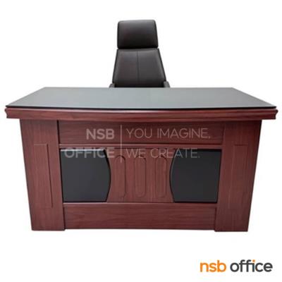 โต๊ะผู้บริหารทรงตรง รุ่น Hanover (ฮันโนเวอร์) ขนาด 140W , 160W cm. พร้อมตู้ลิ้นชักและรางคีย์บอร์ด