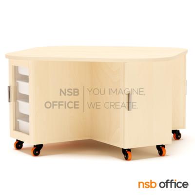 โต๊ะทดลอง STEM รุ่น Aerosmith (แอโรสมิธ) ขนาด 150W cm.  ล้อเลื่อน