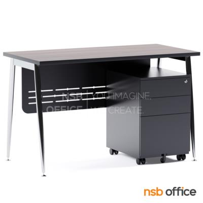 โต๊ะทำงาน รุ่น Denig (ดีนิก) ขนาด 120W, 150W cm. บังตาเหล็ก พร้อมตู้ลิ้นชักเหล็กล้อเลื่อน ขาเหล็ก