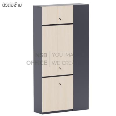 ตู้เอกสารเข้ามุม 6 บานเปิดทึบ รุ่น Runic (รูนิค) ขนาด 120W*240H cm. เมลามีน