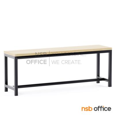 เก้าอี้ม้านั่งไม้ยางพารา รุ่น Libble (ลิบเบิ้ล) 120W, 150W, 180W cm.  ขาเหล็กสีดำ