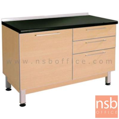 ตู้ครัวเคาน์เตอร์สีบีทดำ 120 cm.  (ยกเลิก 19.03.2565) รุ่น Byrne (เบิร์น)  เมลามีน (สำหรับครัวเปียกและครัวแห้ง) 