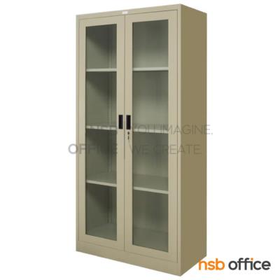 ตู้เหล็ก 2 บานเปิดกระจกสูง 185 ซม. รุ่น ZINGULAR-ZSG-756 มี 3 แผ่นชั้น   