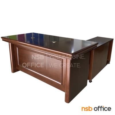 โต๊ะผู้บริหารตัวแอล รุ่น Baylee (เบย์ลี) ขนาด 180W cm.  พร้อมตู้และลิ้นชักข้าง