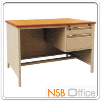 โต๊ะทำงานเหล็ก 3 ลิ้นชัก 100W cm. หน้าไม้เมลามีนสีบีช NS-DVD1H ขาลอย(ยกเลิก)