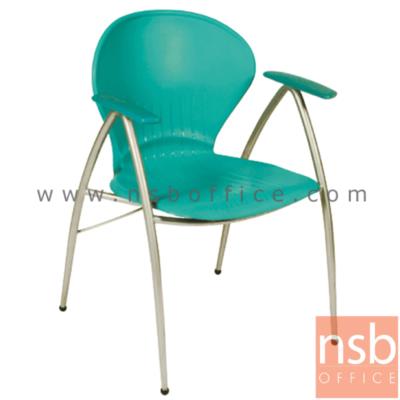 เก้าอี้อเนกประสงค์เฟรมโพลี่ รุ่น A766-166  ขาเหล็กพ่นสีเทา