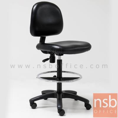 เก้าอี้บาร์ที่นั่งเหลี่ยมล้อเลื่อน รุ่น Leuyer (ลอเยอร์)  โช๊คแก๊ส ขาพลาสติกแบบตัน