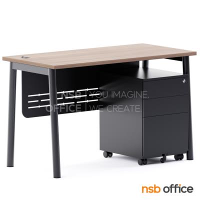โต๊ะทำงาน รุ่น Anton (แอนตัน) ขนาด 120W cm. บังตาเหล็ก พร้อมตู้ลิ้นชักเหล็กล้อเลื่อน