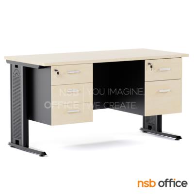 โต๊ะทำงาน 5 ลิ้นชักข้าง รุ่น Olynic (โอลินิค) ขนาด 150W ,165W (*75D,80D) cm. เมลามีน