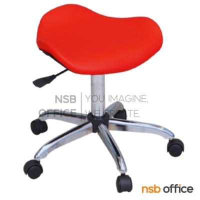 เก้าอี้บาร์สตูลที่นั่งกลม รุ่น Zindell (ซินเดลล์) โครงขาเหล็ก ล้อเลื่อน