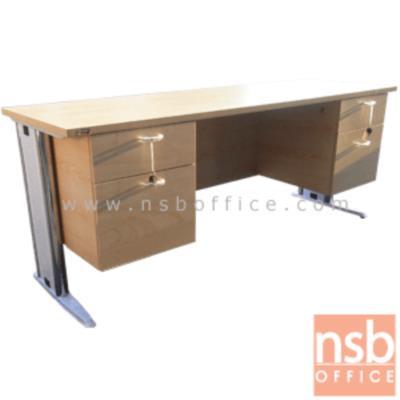 โต๊ะทำงาน 4 ลิ้นชัก  ขนาด 150W ,165W ,180W cm.  เมลามีน