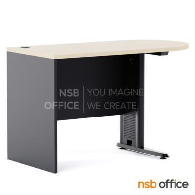 โต๊ะแพทย์ในห้องตรวจ รุ่น Larnix (ลาร์นิกซ์) ขนาด 120W cm.  บังตาไม้ ขาเหล็กตัวแอล