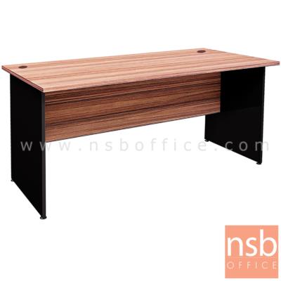 โต๊ะทำงานโล่ง  รุ่น Marten (มาร์เทน) ขนาด 160W cm. เมลามีน สีวอลนัทตัดดำ
