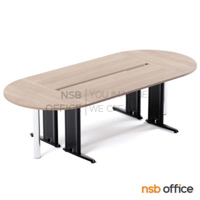 โต๊ะประชุม รุ่น Ikona (ไอโคน่า) 8, 10, 12 ที่นั่ง พร้อมช่องร้อยสายไฟได้ ขาเหล็กตัวแอล