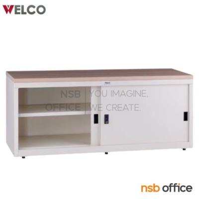 ตู้อเนกประสงค์บานเลื่อน หน้า Top ไม้ รุ่น WCAB11 ขนาด 120W*40D*50H cm. 