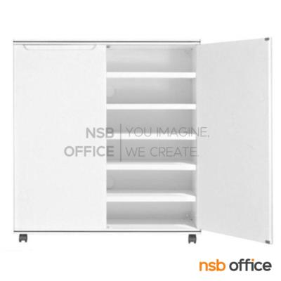 ตู้เก็บรองเท้า 2 บานเปิด รุ่น Grazell (กลาเซลล์) ขนาด 90W* 34D* 99.5H cm 5 แผ่นชั้น